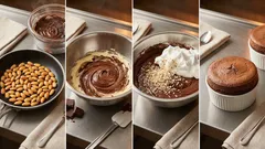 Schoko-Soufflé mit Beeren: so wird es außen zart und innen noch leicht cremig