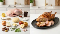 Gefüllte Gans aus dem Bratschlauch: saftig, mit knuspriger Haut