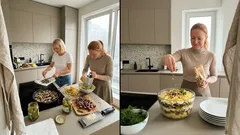 Napoleon-Salat: der Schichtsalat mit Rindfleisch, der jedes Buffet rettet