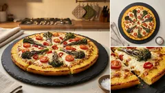 Polenta-Pizza mit Brokkolini: knuspriger Boden ohne Hefeteig